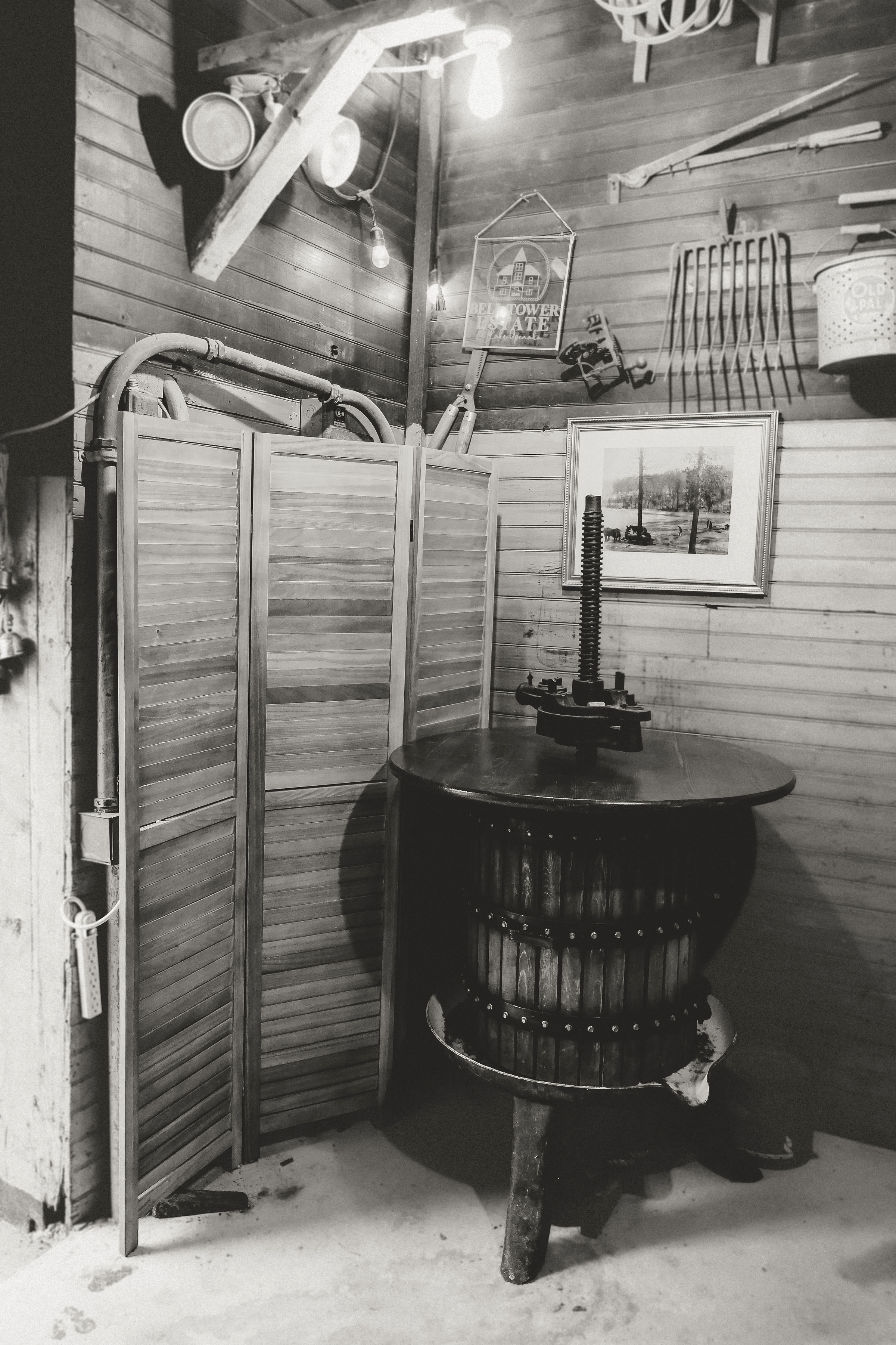 Rustic historic interior at Bell Tower Estate