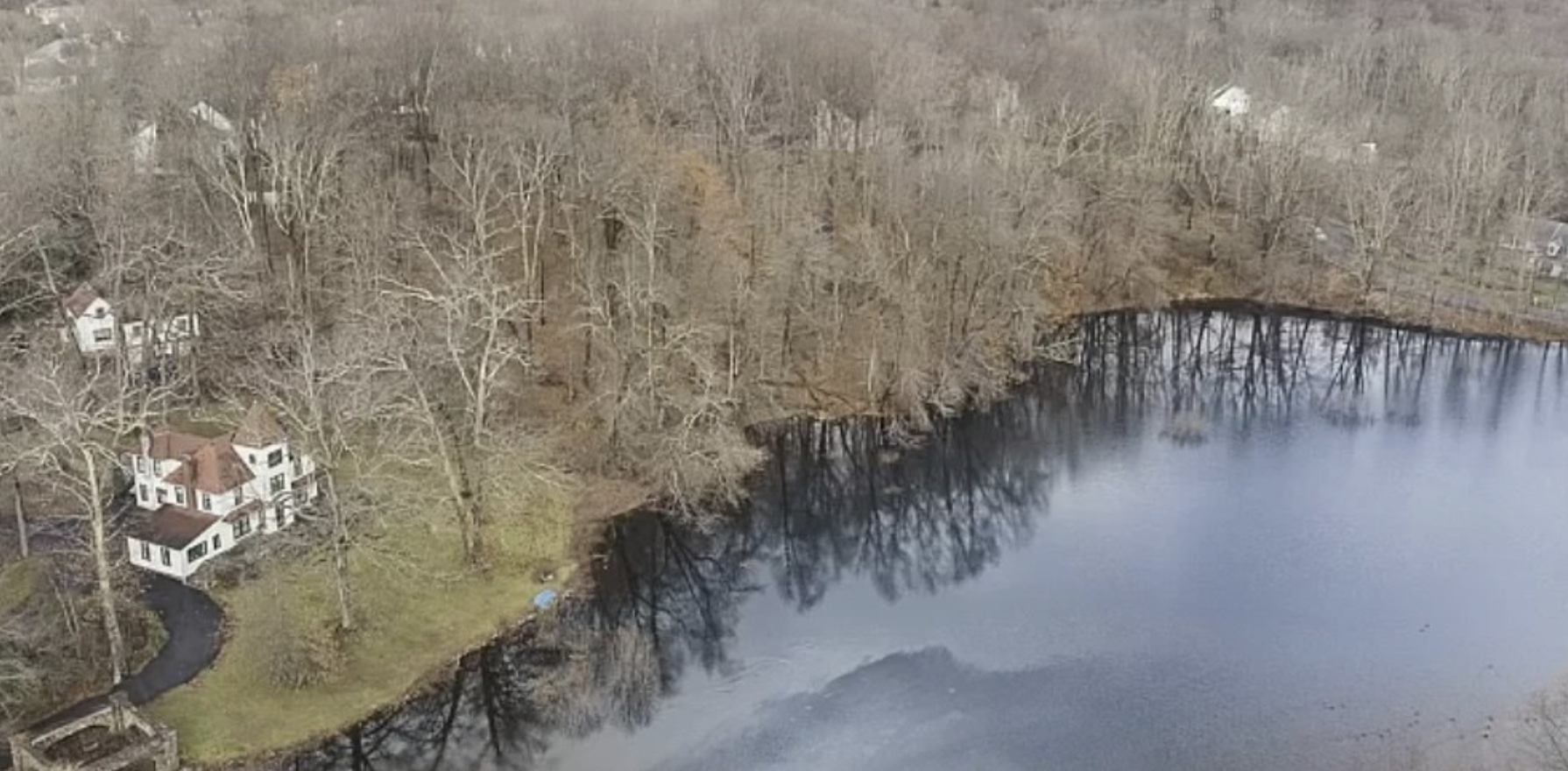 Aerial View of Bell Tower Estate at Lake Openaka