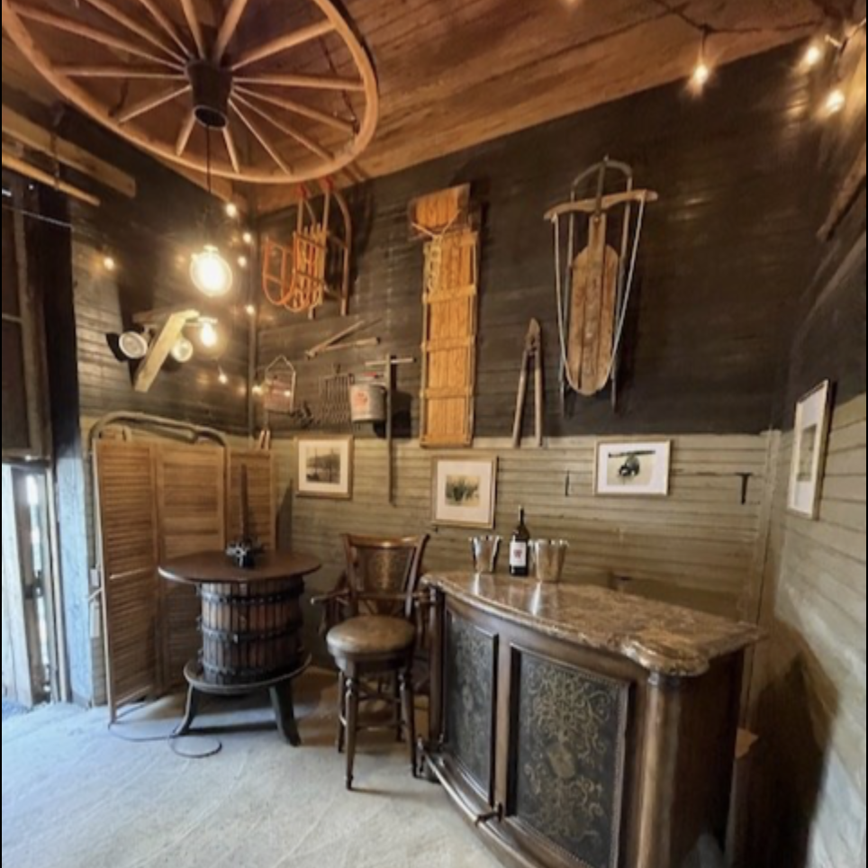 Rustic Bar and Lounge Area